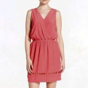 Adelyn Rae Racerback Coral Pink Blouson Dress